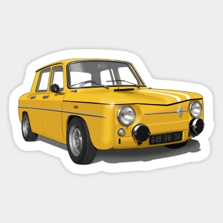 Renault R8 Gordini yellow Sticker